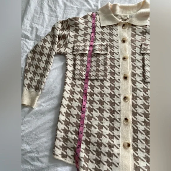 Debut houndstooth shacket/jacket. Small. Oversized. Soft. Button-up. (NWT) - Picture 12 of 16
